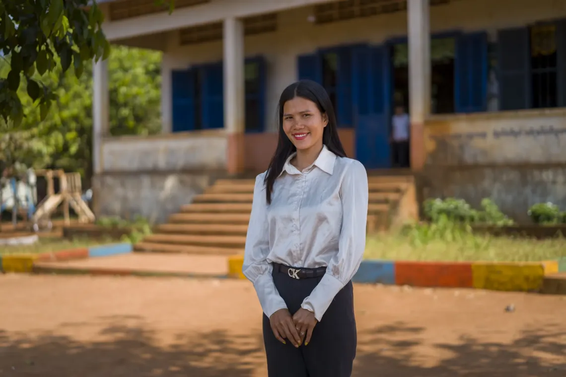 As chief of the AYRG youth network in Ratanakiri, Chantou leads child marriage prevention advocacy in schools and communities