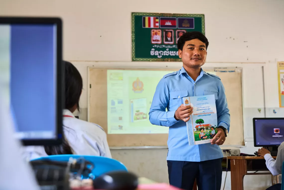 Since launching the online safety course earlier this year, Local Life Skills Education teacher Hanh Rathana says his students are more careful about accepting friend requests from stranger and sharing personal information online