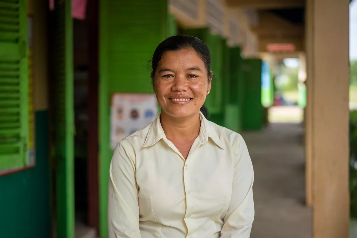 Chhav Sophal, 42,  teacher at Prasat Neang Torng Primary School 