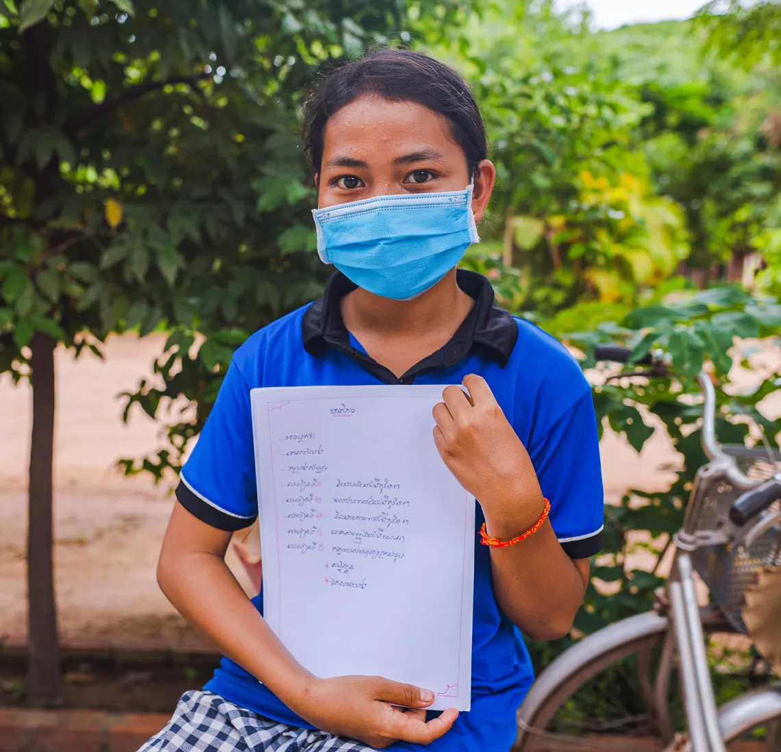 Khon Sopheak, a 14-year-old girl in grade nine at Rolours Lower Secondary School, Siem Reap Province. 