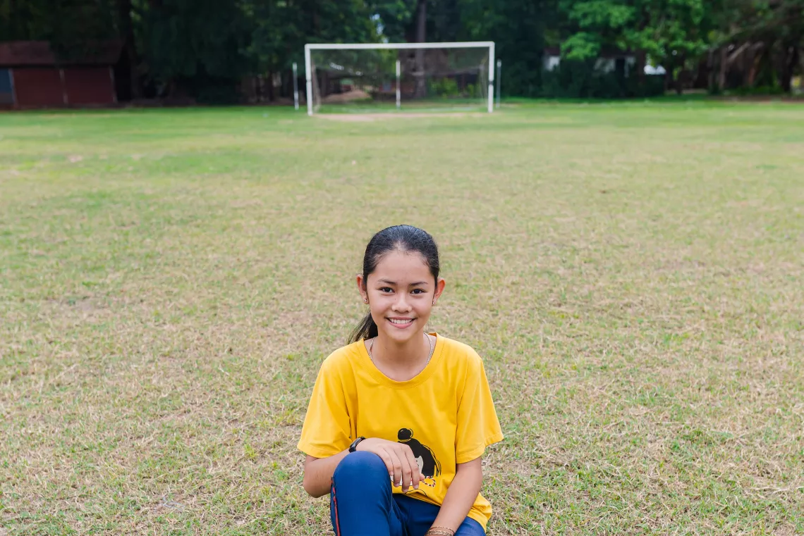 So Pisey, aged 13, is in grade eight at Rolours Lower Secondary School and is the acting Vice President of the Student Council.