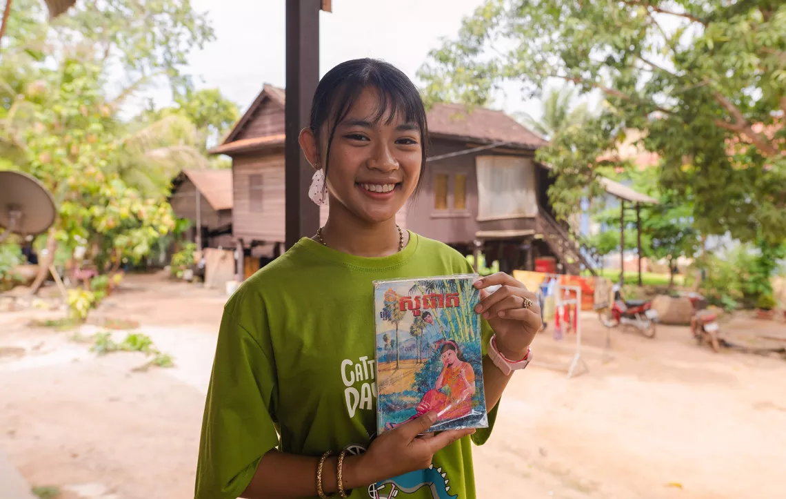 Seng Nearadey, 13, of Rolours Lower Secondary School, Siem Reap Province. 