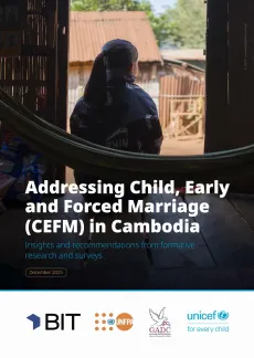  Child, early, and forced marriage (CEFM) remains a significant challenge in the Indigenous and rural communities of Ratanakiri and Mondulkiri. This publication summarizes findings from mixed‑methods research involving surveys, focus group discussions, and key informant interviews with adolescent girls and boys, parents, community leaders, and government officials. The study identifies interconnected drivers of early marriage, including economic hardship, entrenched gender norms, limited access to secondary
