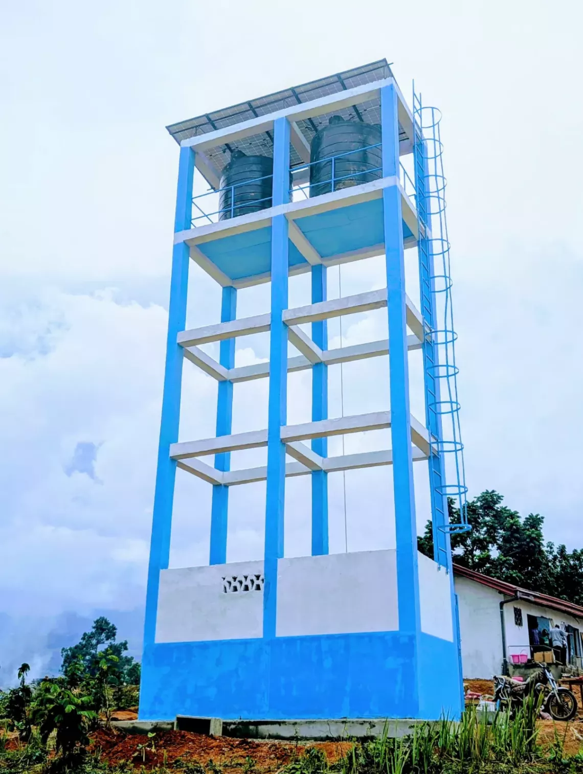 The new borehole constructed at Alaahlie