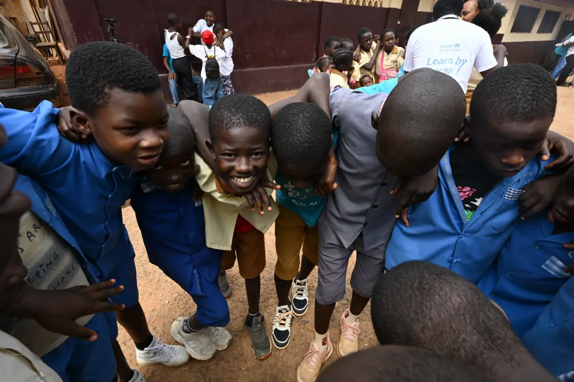 Les enfants des trois noyaux de musique ont d&eacute;velopp&eacute; une belle complicit&eacute; pendant le pr&eacute;-festival