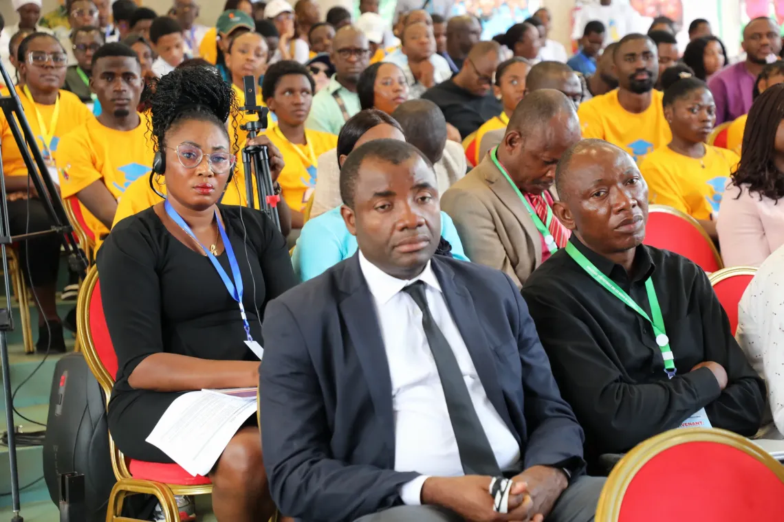 Participants listen attentively during plenary sessions at the First International Conference on Children&rsquo;s Rights and Higher Education in Cameroon