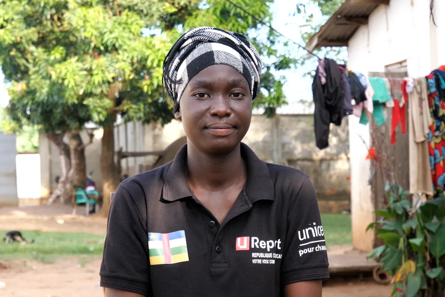 Theresa, 24 ans, leader dans sa communaut&eacute; et activiste pour le droit des filles vivant avec handicap. &copy; UNICEF CAR/2023/Nzengue