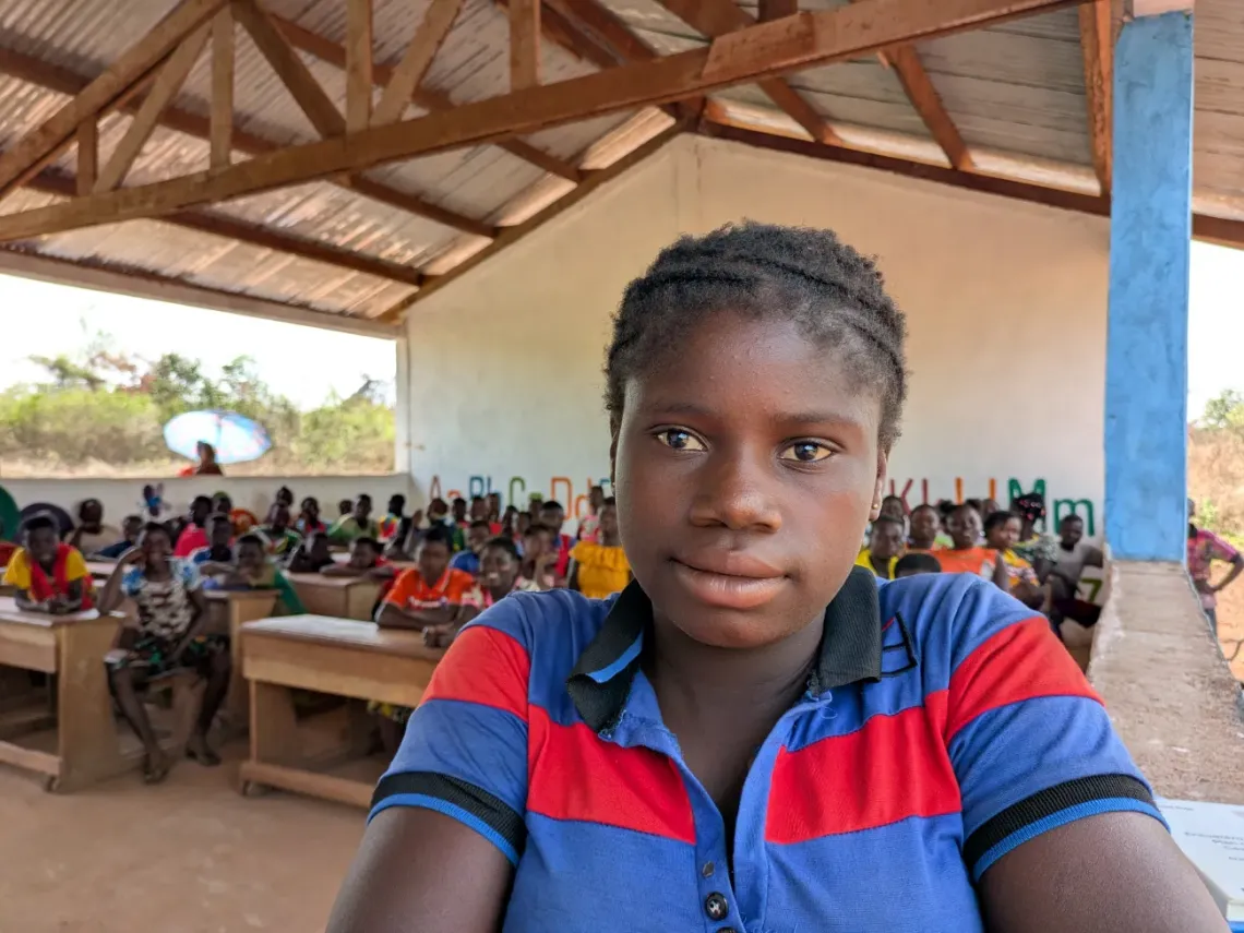 Solagele, a pupil of Brouilli Primary School, wants to make it to university. She points at early marriages as the reason why many girls drop out before starting secondary school