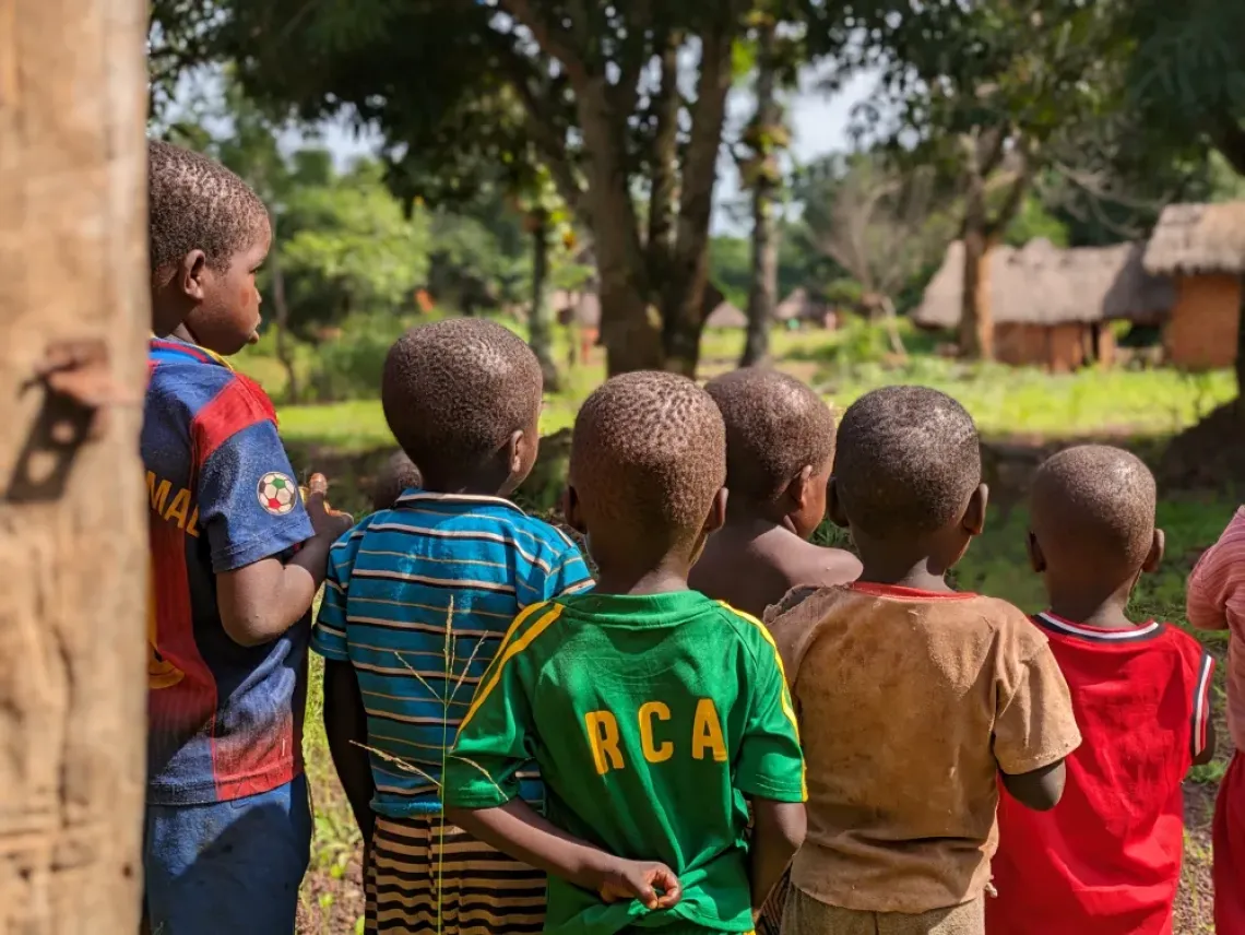 Following the military operation that set hundreds of homes ablaze in Koumboli, the children there were left without a nursery school. 