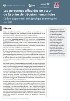 Cover page of text from the report