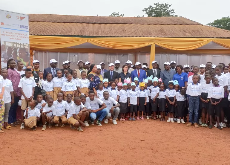 Family photo at program launch