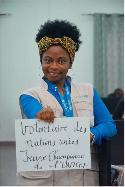 Gr&aring;ce Wani, 27, based in Bunia in Ituri province, Community UN Volunteer in the first cohort of the Champions