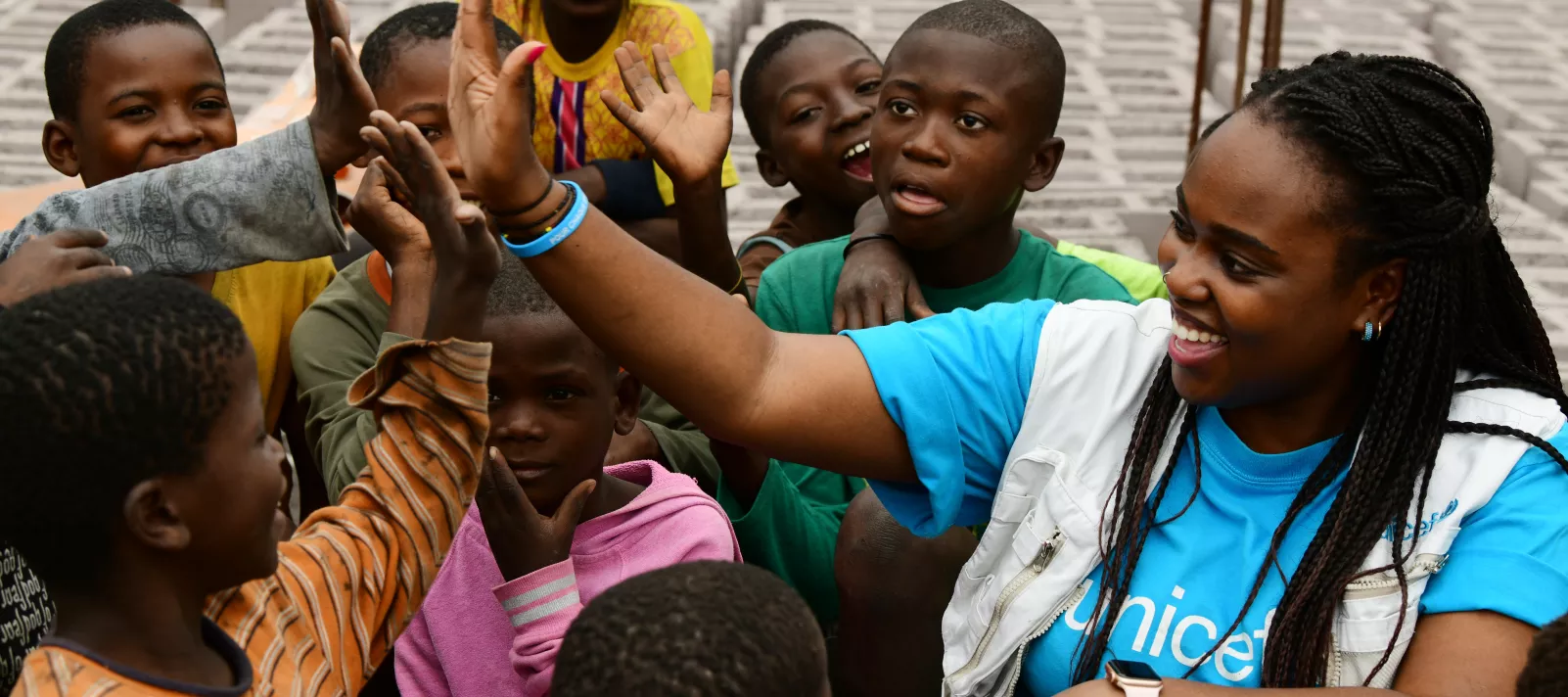 Street children attending class in the 25 th district in Kinshasa, the capital of the Democratic Republic of Congo.