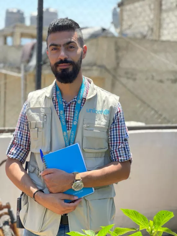 Photo of Khaled in the field