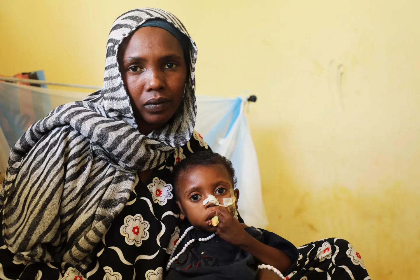 Mariam Mahamaden Ali, 29, fled the Zamzam displaced persons camp in North Darfur after surviving months of siege and bombing. 