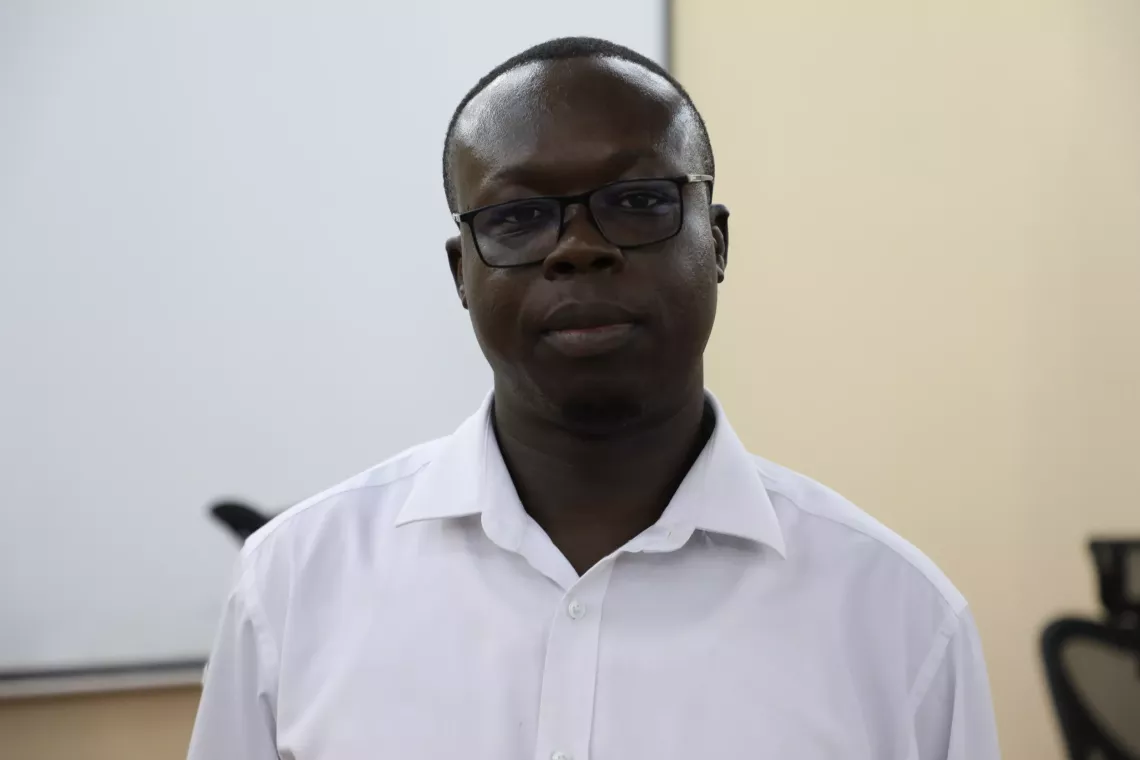 Dr Yannick Alladjibaye, p&eacute;diatre responsable de l&rsquo;unit&eacute; de soins intensifs de n&eacute;onatalogie du CHU M&egrave;re et Enfant de N&rsquo;Djamena.