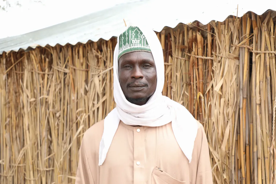 Mahamat Barkami, the representative of the Fourkoulom displacement site.