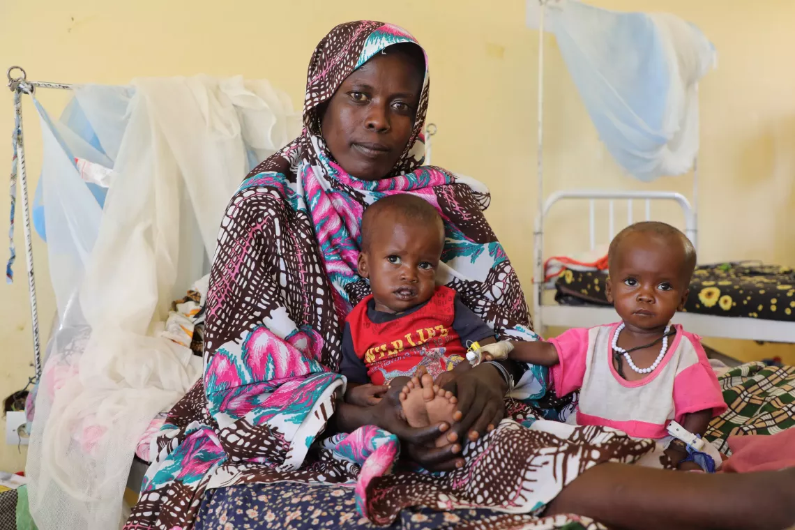 Amira Ali Amir, 25, lived in the Zamzam camp before it was attacked. She fled with her four children and her mother, while her husband remained in Sudan.