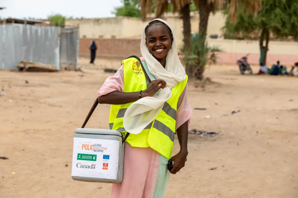 Falmata, a vaccinator participating in the campaign.