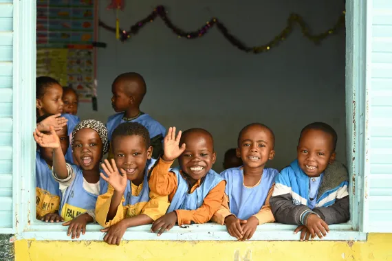 Children in the kindergarten JEP in N&rsquo;Djamena, the capital of Chad.