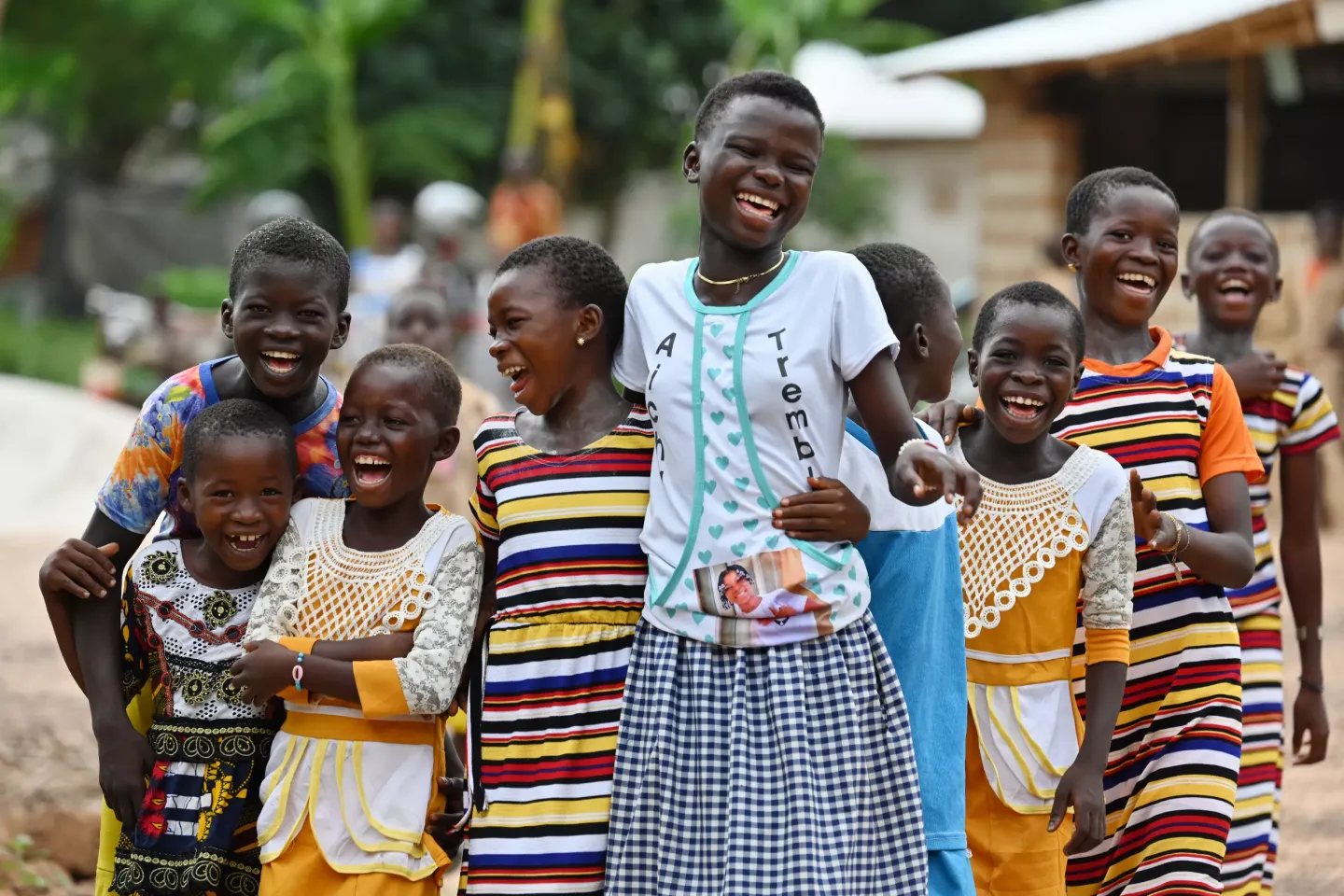Children in the village of Okabo, in the Southwest of C&ocirc;te d&rsquo;Ivoire.