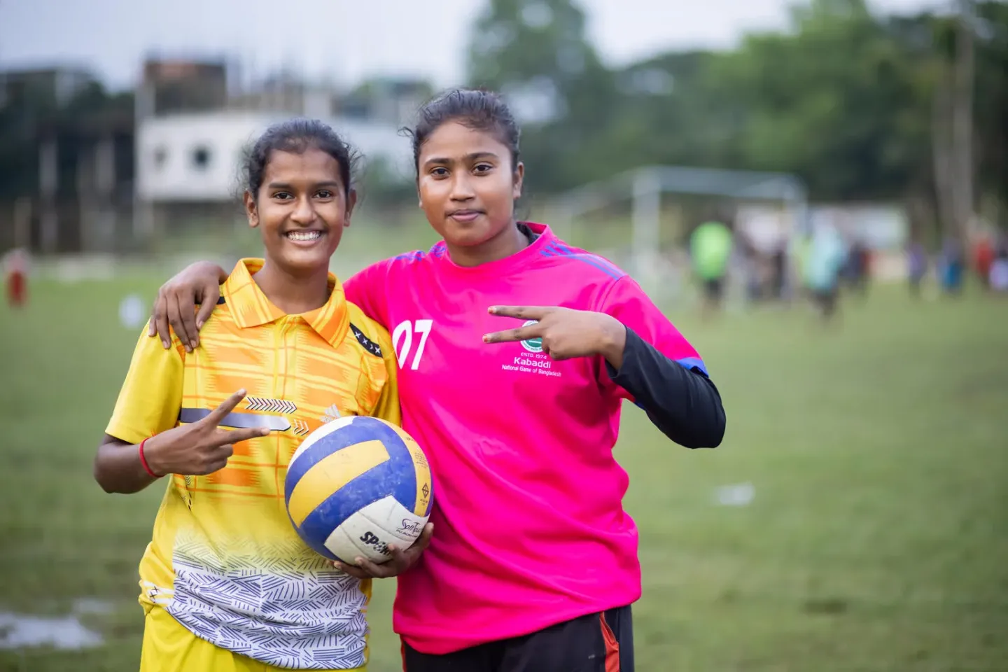 15-year-old Rani Biswas from Noyonpur village in Narail Sadar, Bangladesh, is a grade 10 student. She discovered volleyball through UNICEF's Sports for Development (S4D) programme.