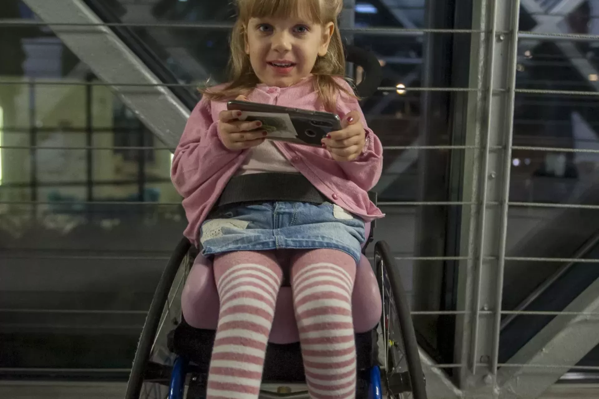 A child on mobile.
