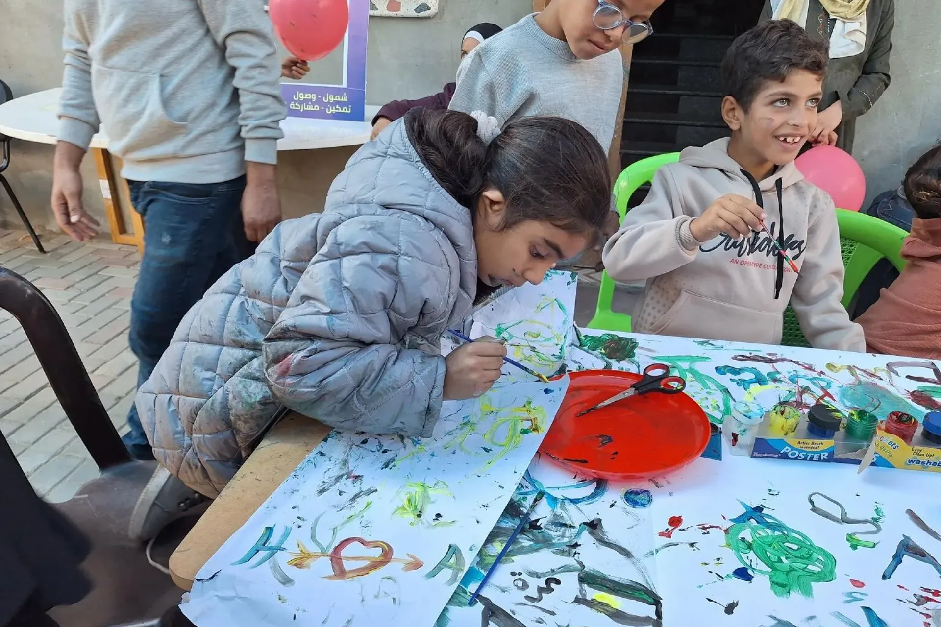 Children in Deir al-Balah celebrate the International Day of Persons with Disabilities &mdash; sharing joy, hope and the dream of a future where every child in Gaza can grow, learn and thrive.