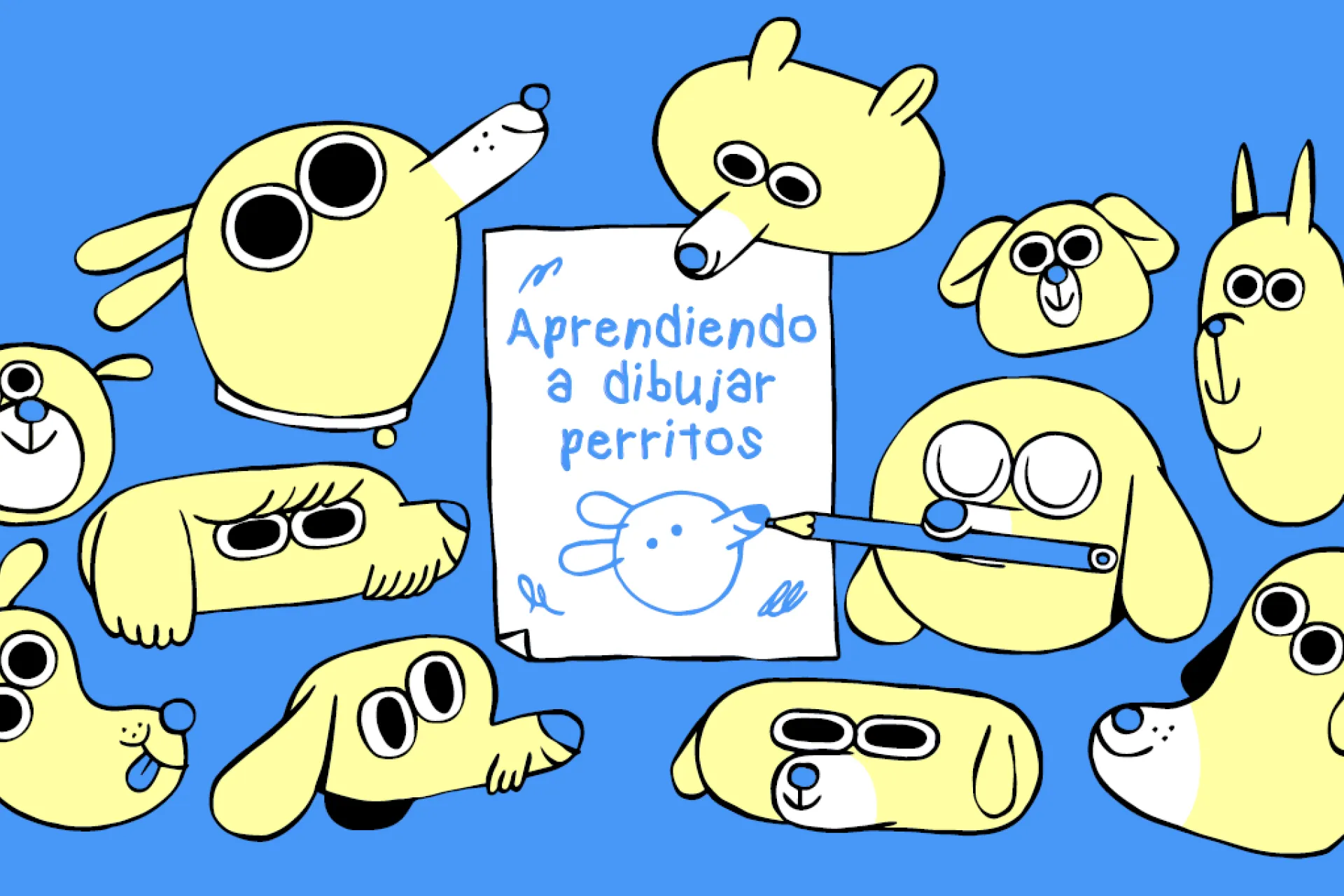 Aprendiendo a dibujar perritos con Pictoline y UNICEF