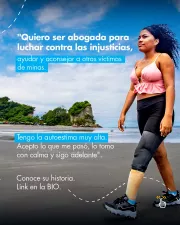 Imagen de adolescente con texto descriptivo