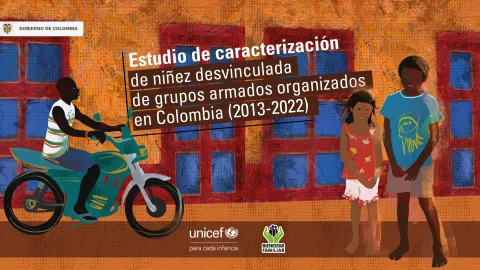 Portada Estudio de caracterización de la niñez desvinculada de grupos armados organizados al margen de la ley en Colombia