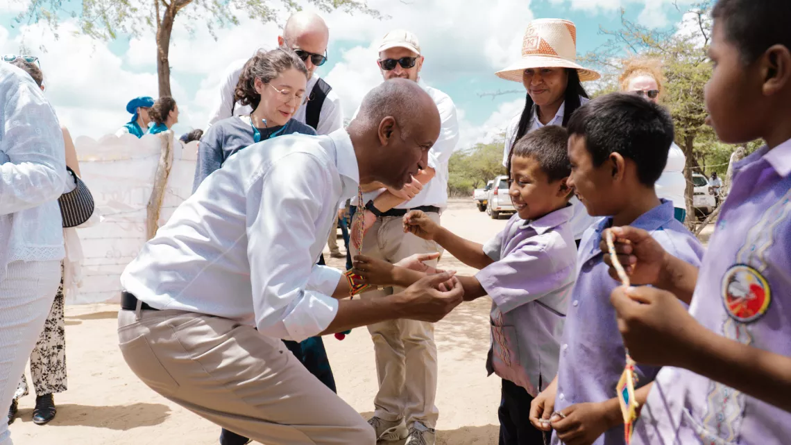 El ministro de Desarrollo Internacional de Canad&aacute;, Ahmed Hussen junto a su equipo de trabajo, visit&oacute; el departamento de la Guajira en Colombia