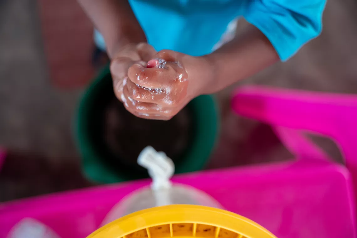 Lavado de manos en la Alta Guajira, Colombia. UNICEF.
