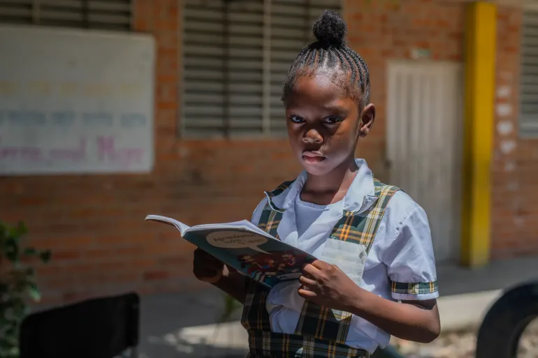 Estudiante de primaria en el Choc&oacute;