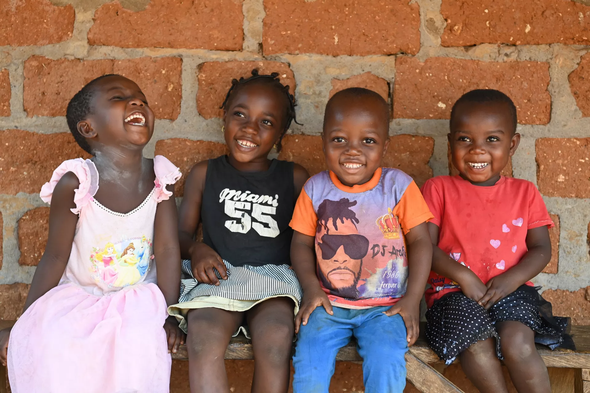 Happy children, in Guegouin, in the West of C&ocirc;te d&rsquo;Ivoire.  Guegouin is one of the villages in the Tonkpi region that has been declared FDAL (Promoting the End of Open Defecation)  Program for the elimination of open defecation through the implementation of CLTS (Community Led Total Sanitation) in the Tonkpi region has been funded by UNICEF.  Program to accelerate sanitation and drinking water for all financed by the Government of the Netherlands and UNICEF.  For every child, water and sanitation.