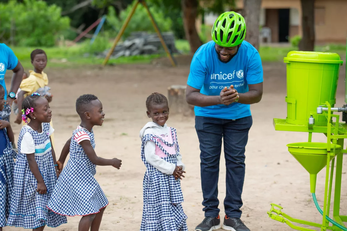 Green school activities and handwashing in a school in Sakassou, a village of Toumodi, in the center of C&ocirc;te d&rsquo;Ivoire