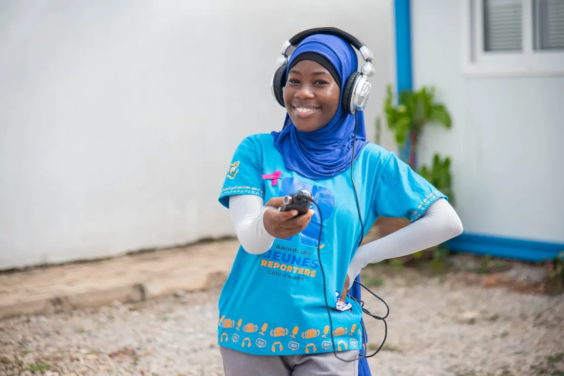 Myriam, membre du programme jeune reporter