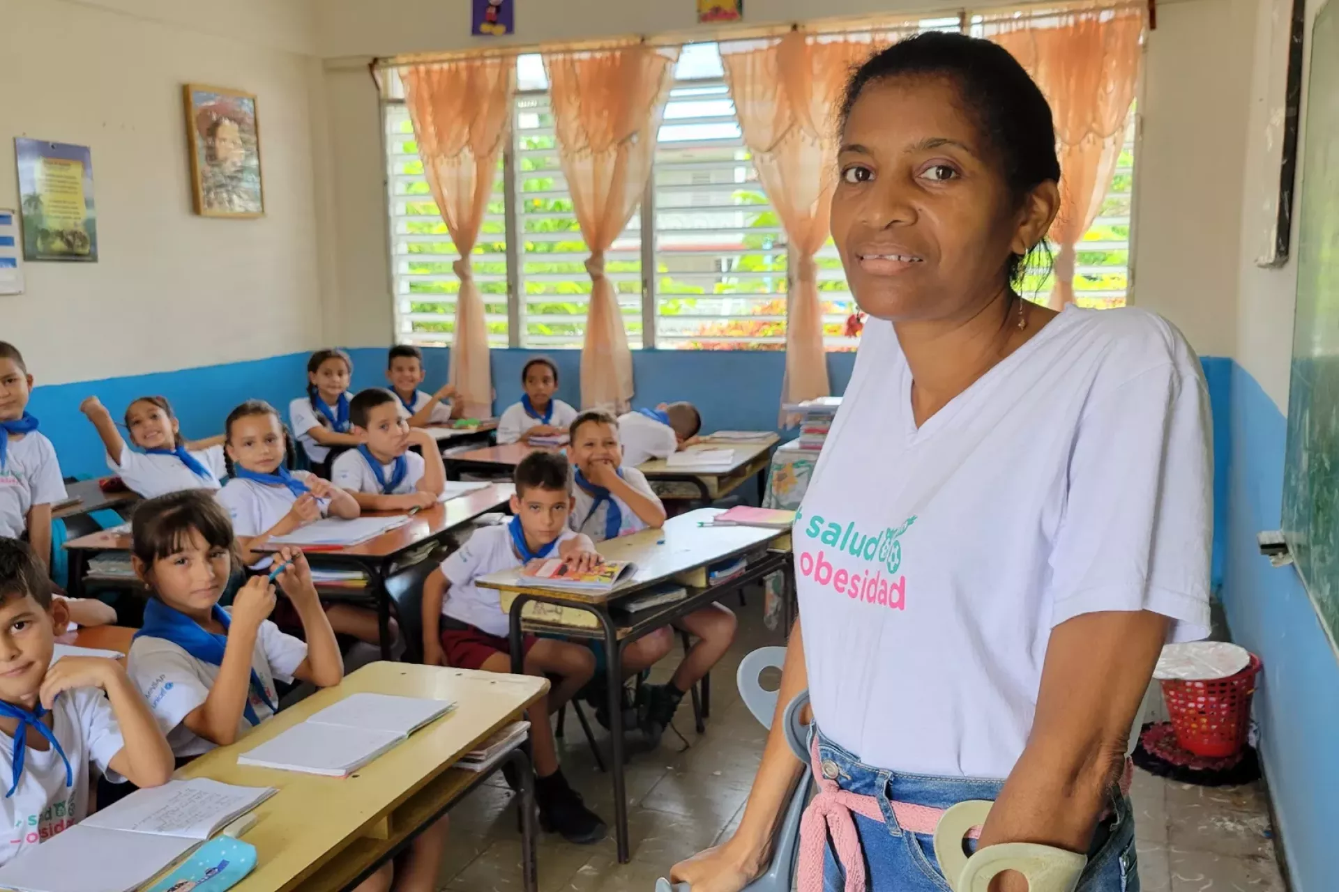 Joneibis Pe&ntilde;a ha sido maestra por 23 a&ntilde;os, pero ella no solo ense&ntilde;a a leer, escribir y sumar. Gracias al proyecto + Salud - Obesidad, ha incorporado en su programa de estudios temas sobre alimentaci&oacute;n saludable.