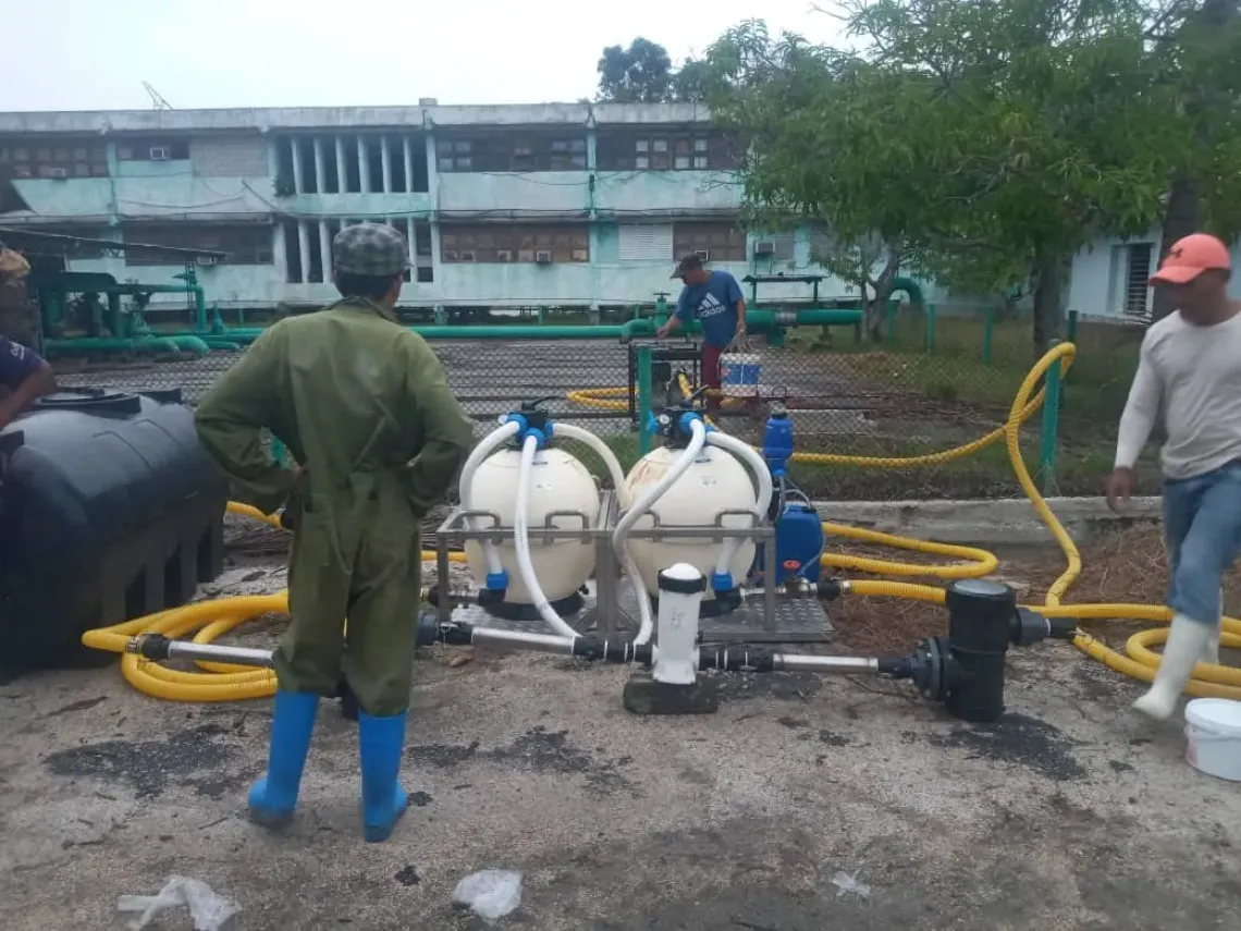 Una de las plantas potabilizadoras qued&oacute; instalada en R&iacute;o Cauto