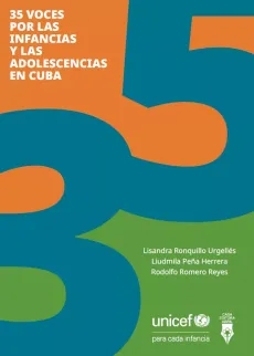 Portada del ibro 35 voces por las infancias y las adolescencias cubanas