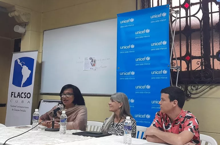 La Representante de UNICEF en Cuba, Alejandra Trossero, intervino en la jornada inaugural del Diplomado.