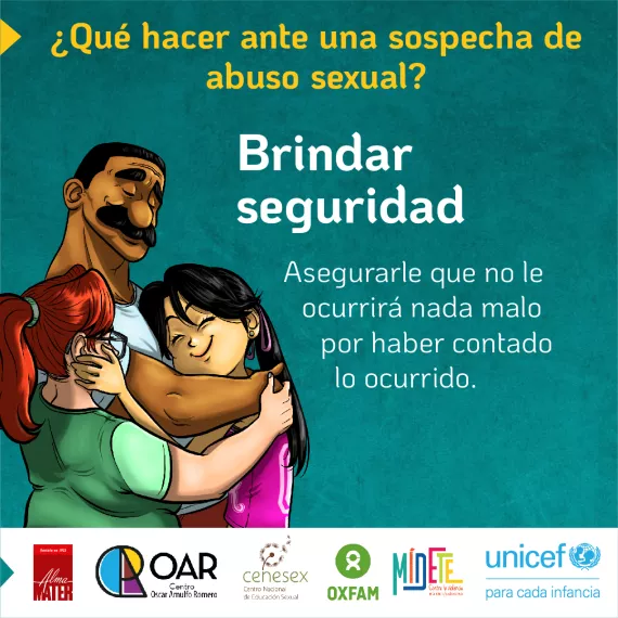 Qu&eacute; hacer ante sospecha de abuso sexual infantil creer Brindar seguridad
