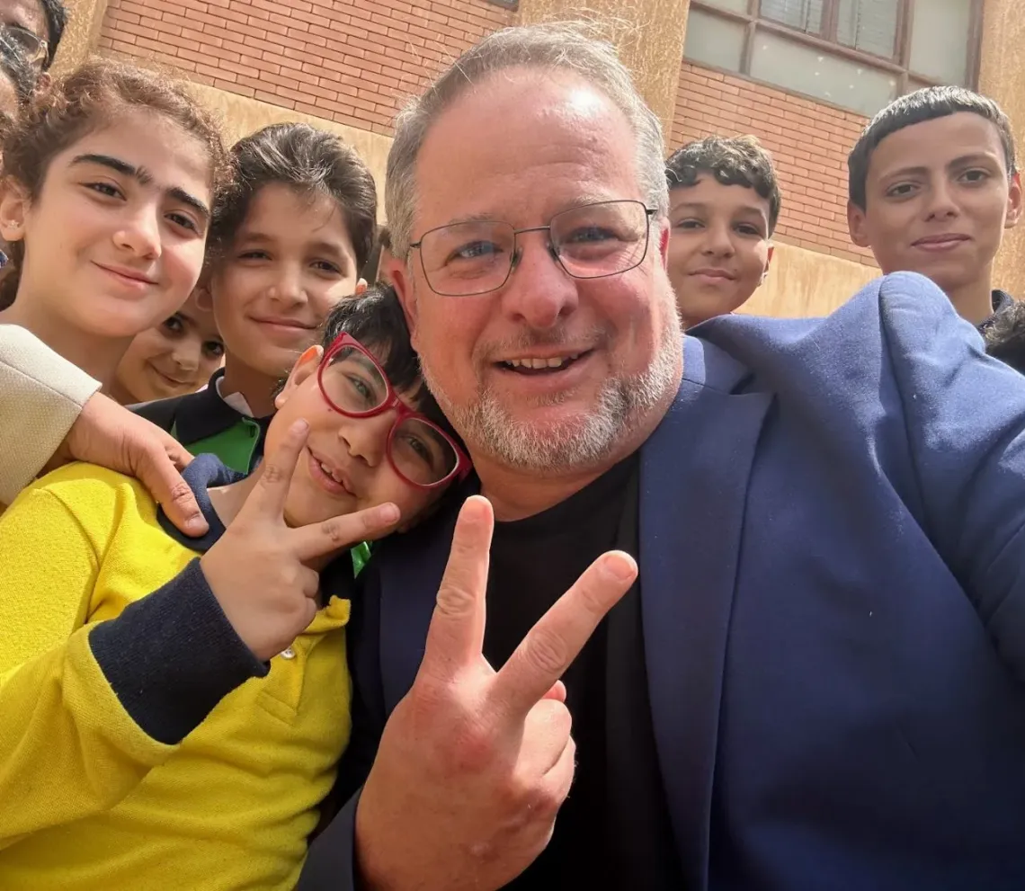 David Edwards with children