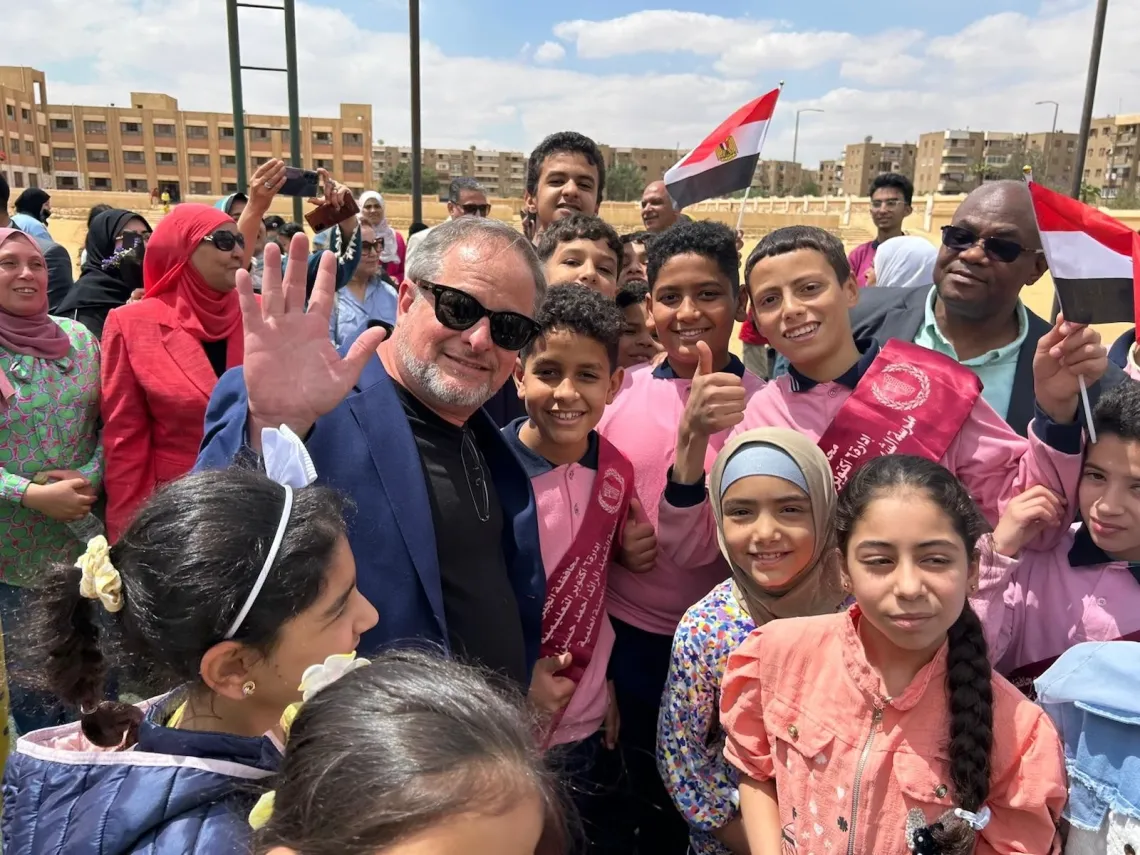 David Edwards with children