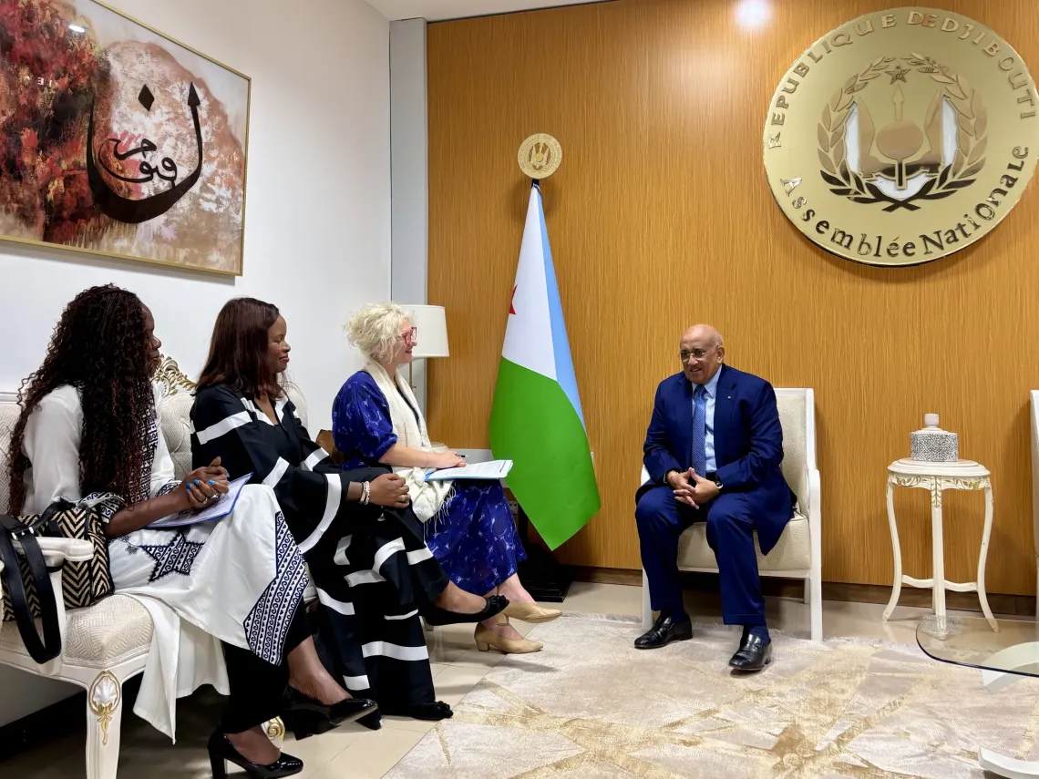 Etleva Kadilli, Directrice R&eacute;gionale de l&rsquo;UNICEF pour l&rsquo;Afrique de l&rsquo;Est et Australe et Dileita Mohamed Dileita, Pr&eacute;sident de l&rsquo;Assembl&eacute;e nationale de Djibouti. 