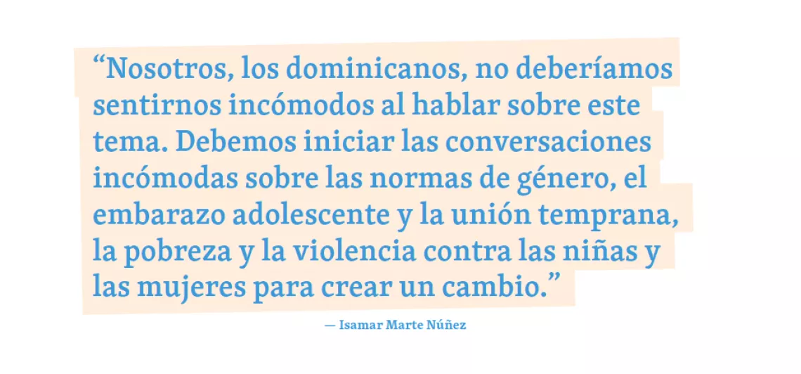 Por qu&eacute; las ni&ntilde;as no estudian en la Rep&uacute;blica Dominicana - Frase 