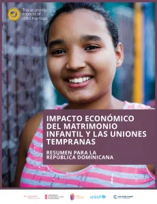 Portada Publicaci&oacute;n | Cover Publicaci&oacute;n | Impacto Econ&oacute;mico del Matrimonio Infantil y las Uniones Tempranas