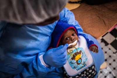 Cr&egrave;che at the Ebola Treatment Centre of Butembo, Democratic Republic of Congo.