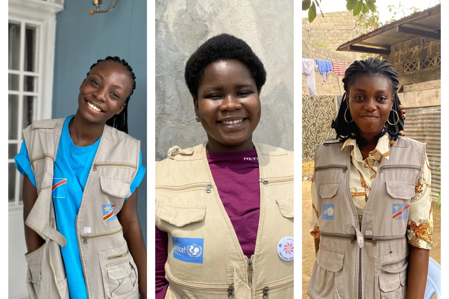 Portrait de Ketsia, Joyce et Choisie, Enfants Reporter de Kinshasa
