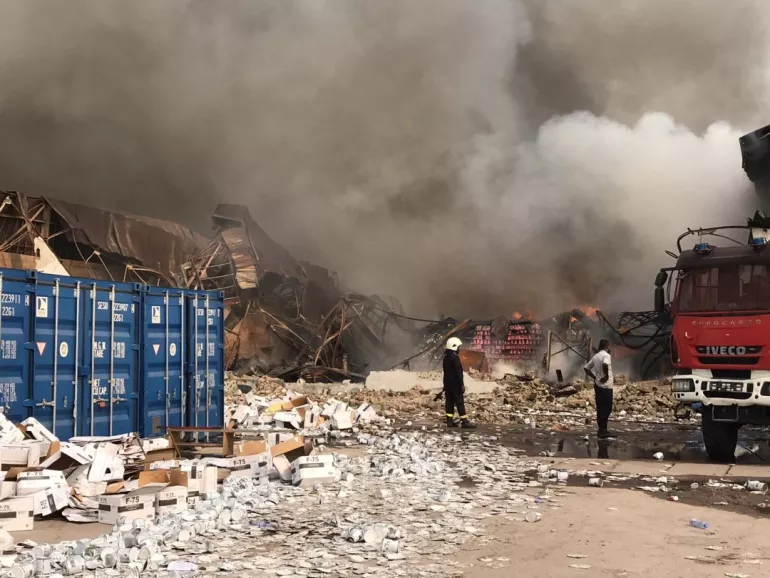 L&rsquo;UNICEF perd du mat&eacute;riel vital dans l&rsquo;incendie de son entrep&ocirc;t &agrave; Kinshasa